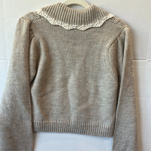 Women - XS - NWT Rylee + Cru Alice Cardigan Heathered Sand - Picture 2 of 6